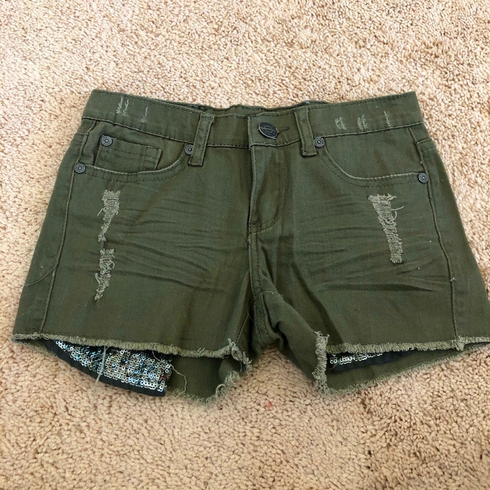 Navy green shorts